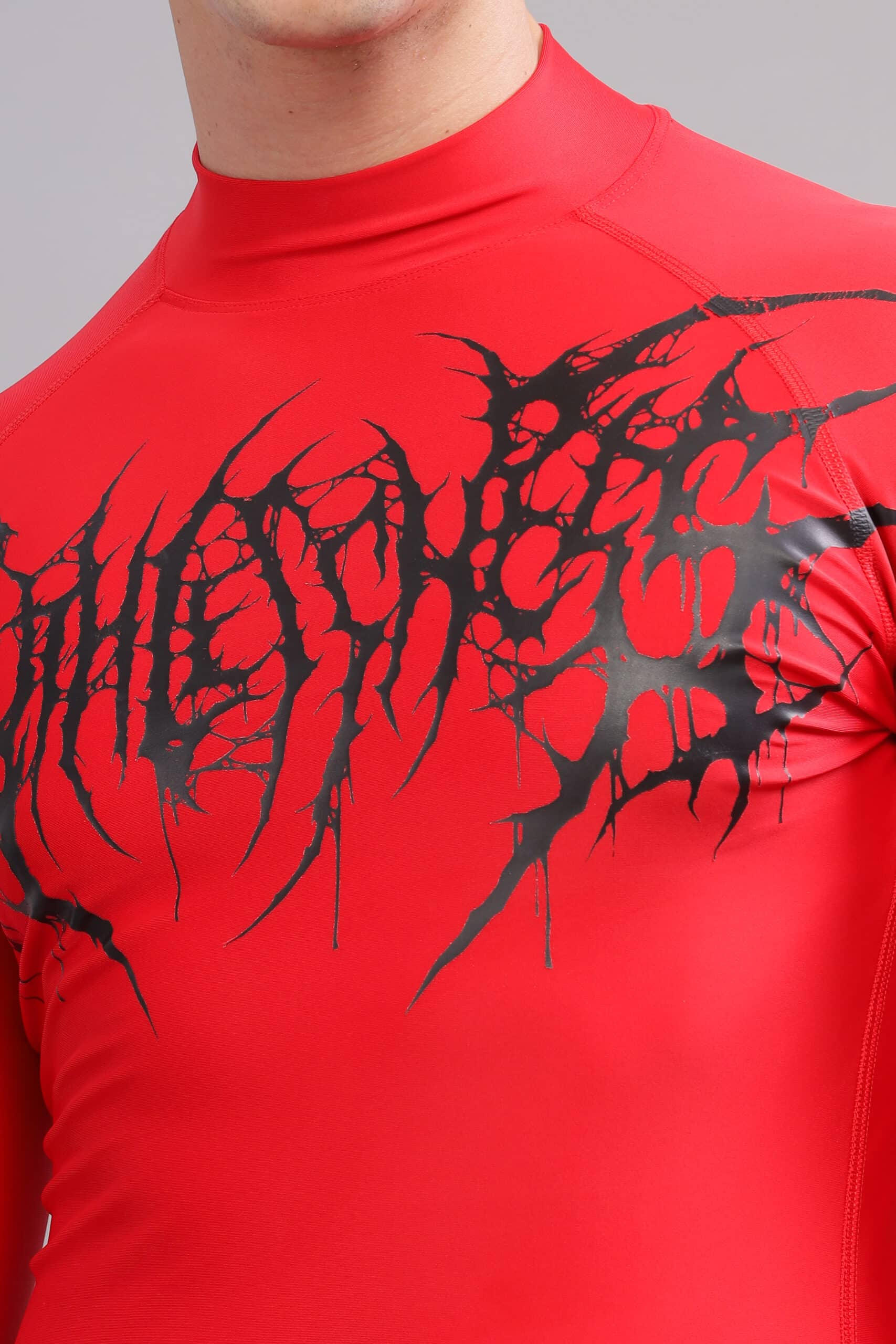 Image of Venom High Neck Compression Tshirt Full Sleeve
